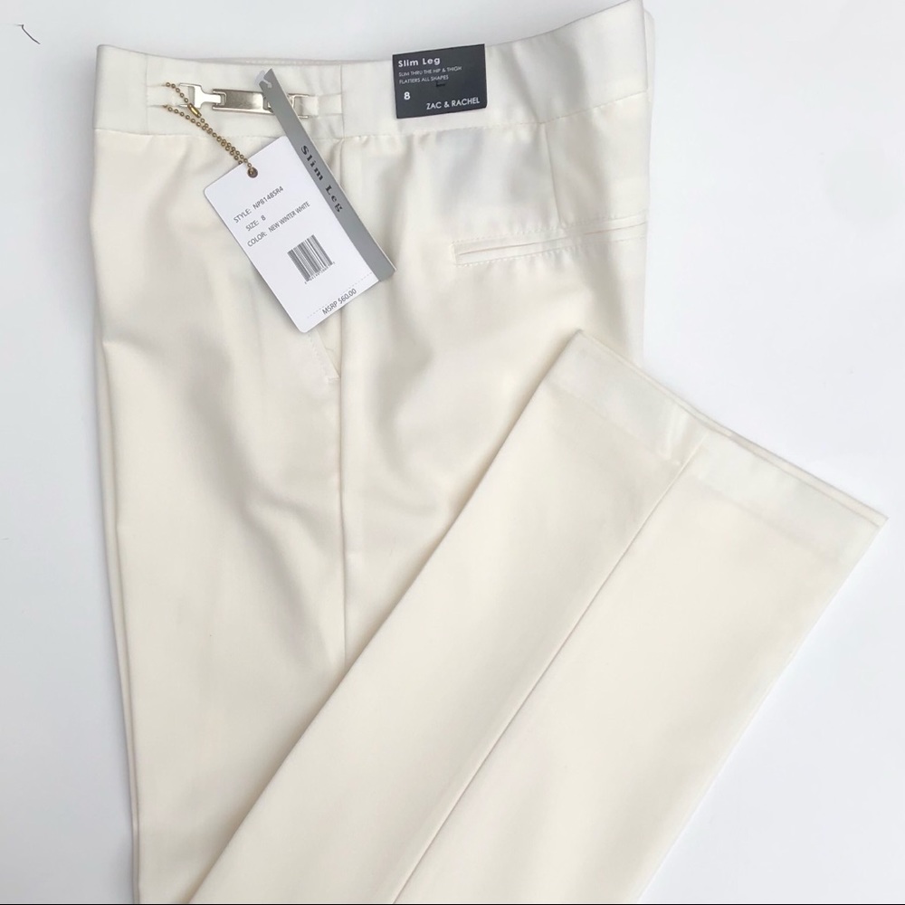 Zac and Rachel slim leg white pants